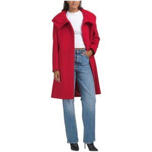 ICONS BY CINZIA ROCCA Italian Wool Blend Crunch Collar Quarter Coat